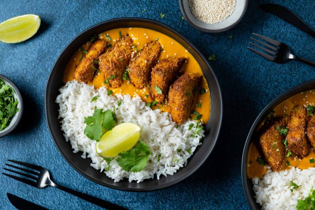 vegan veganistische katsu curry